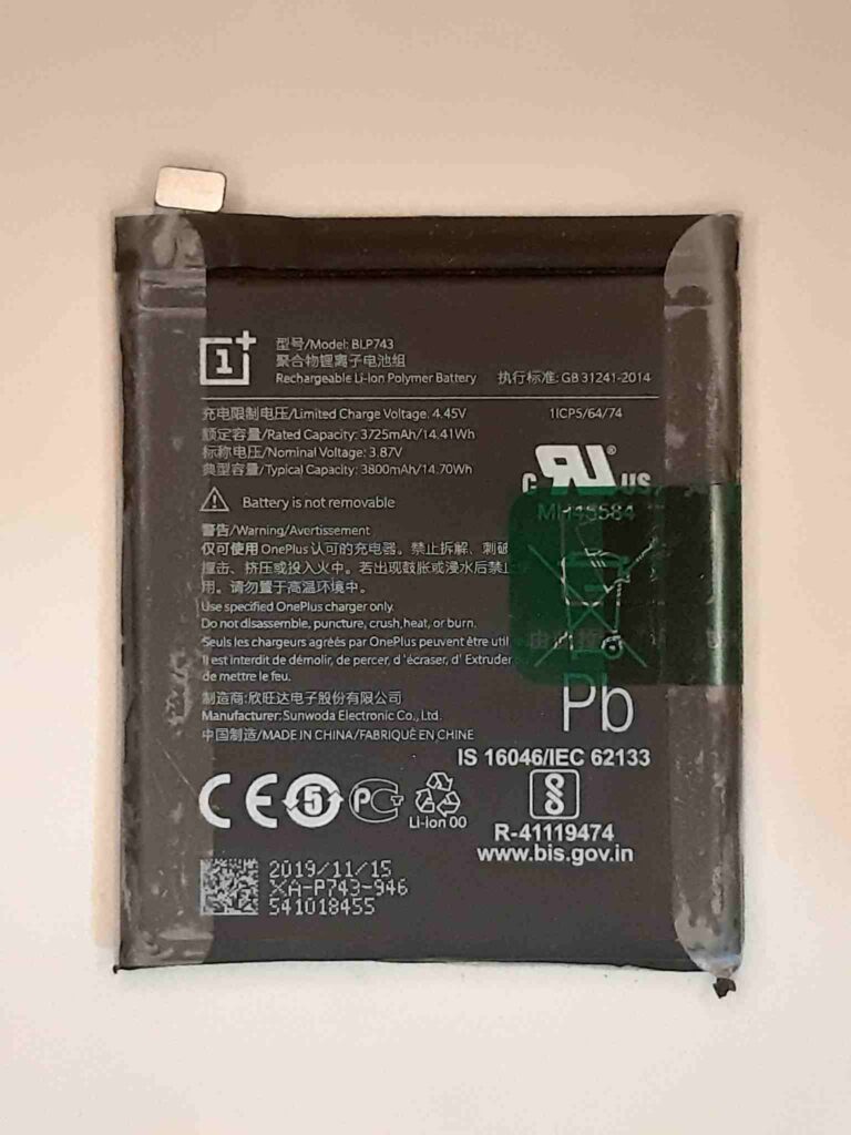 OnePlus 7T Battery BLP743 3800 mAh Battery Bank Original Mobile
