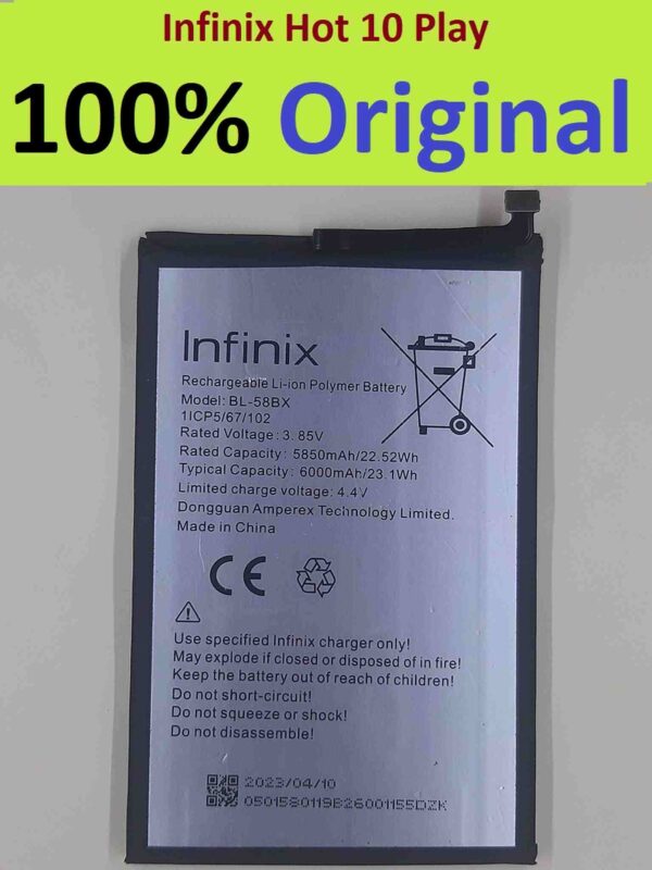 Infinix Hot 10 Play Battery Original at Good Price in Pakistan